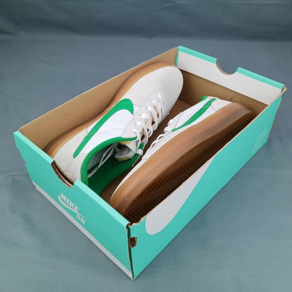Nike SB Heritage Vulc Mens Sneakers CD5010 101 White Green Size 10-14 NO BOX TOP - Picture 9 of 9